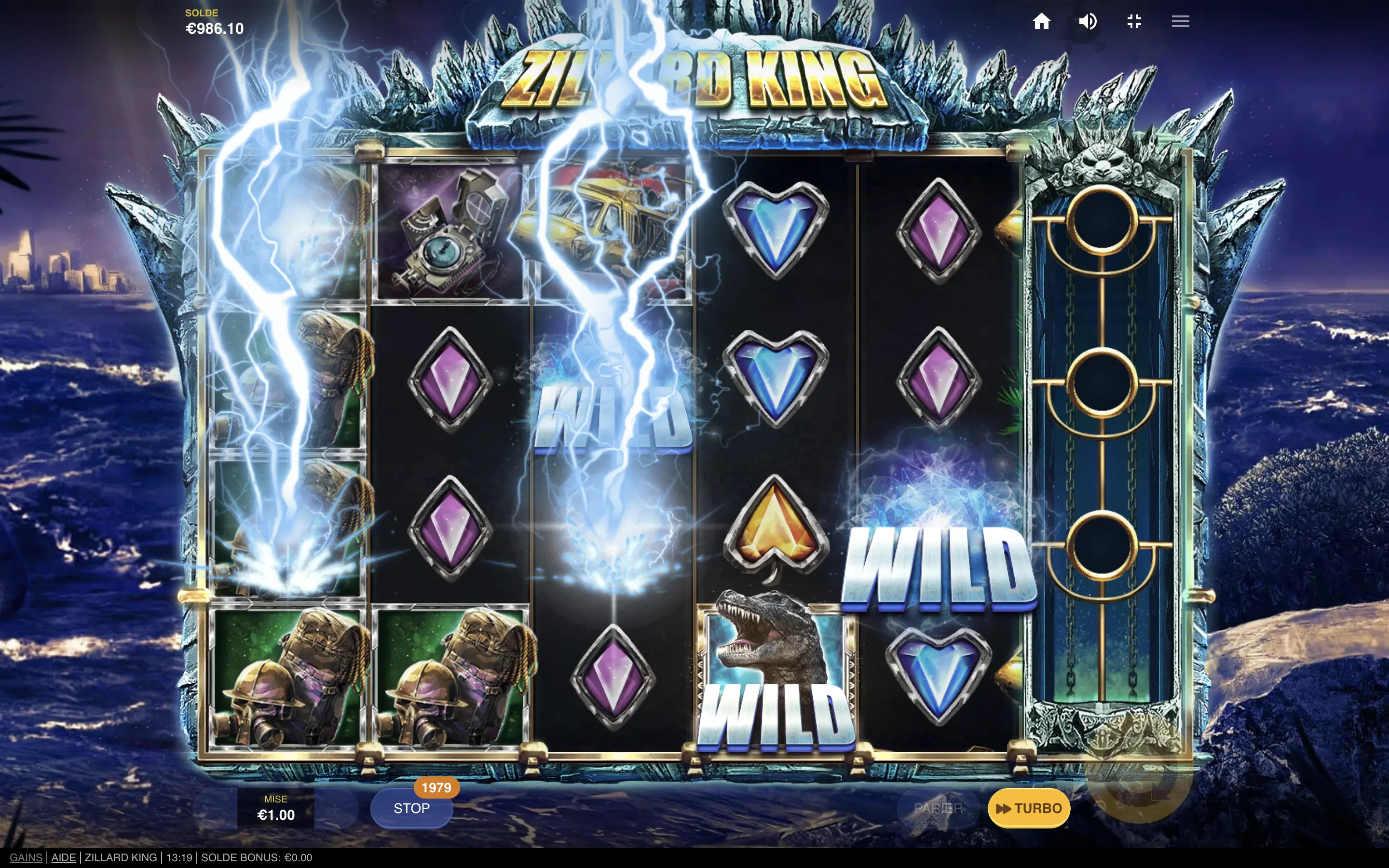 La fonctionnalité Thunder Wild de Zillard King