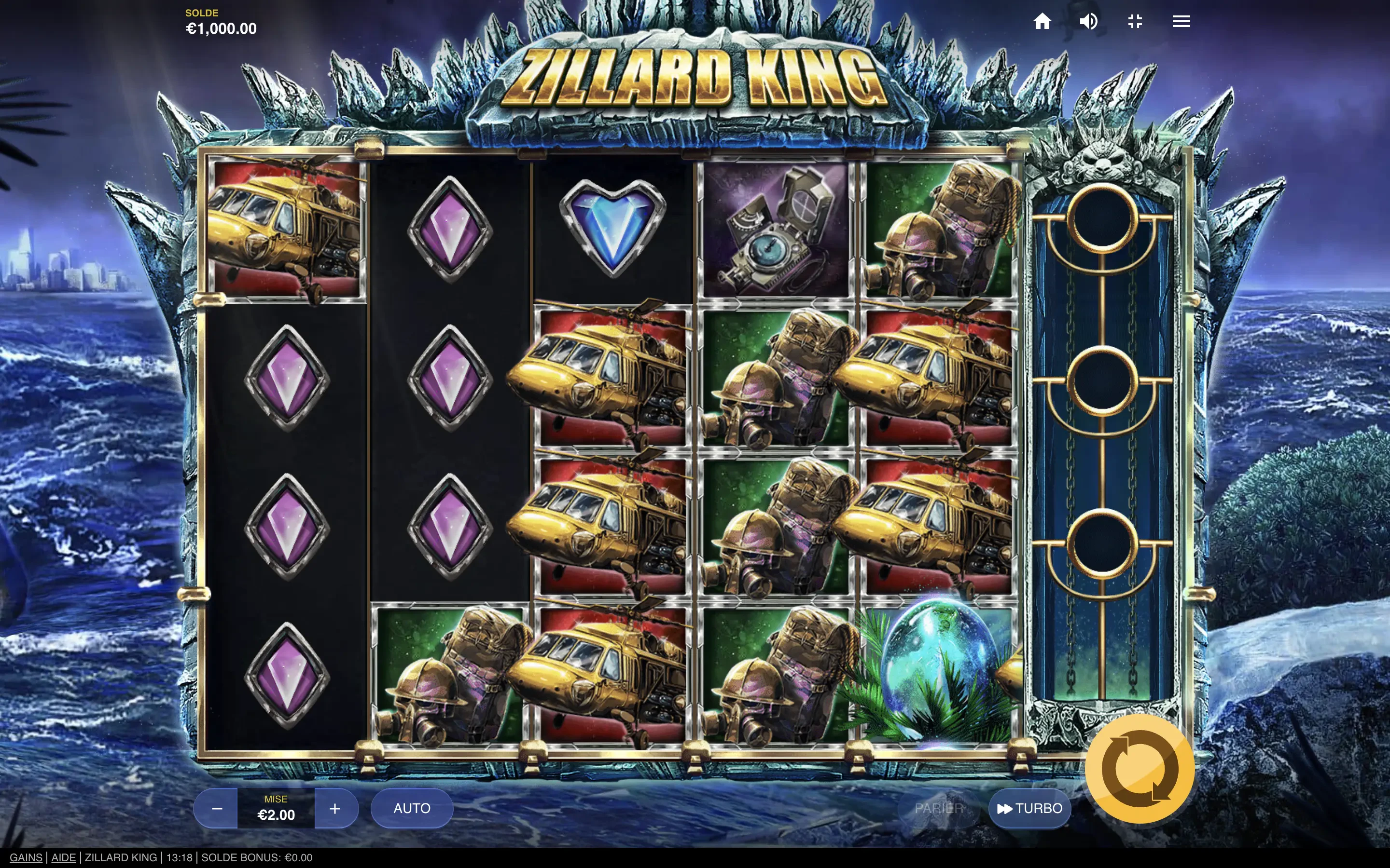 La machine a sous Zillard King de Red Tiger