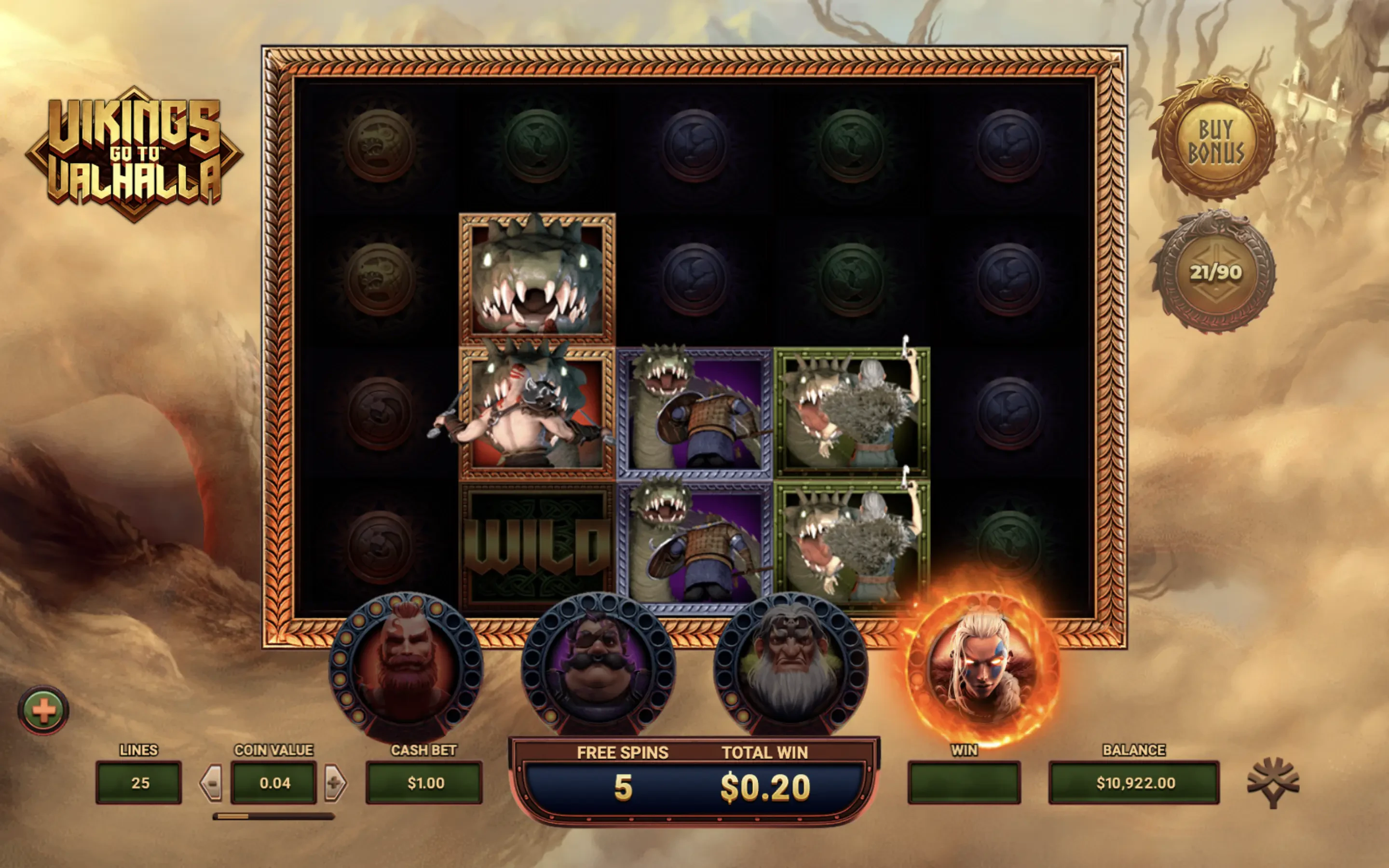 Les free spins de Vikings go to Valhalla