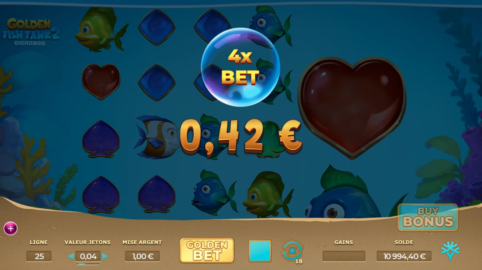 Fonctionnalité 2 coffre Golden Fish Tank 2 Gigablox