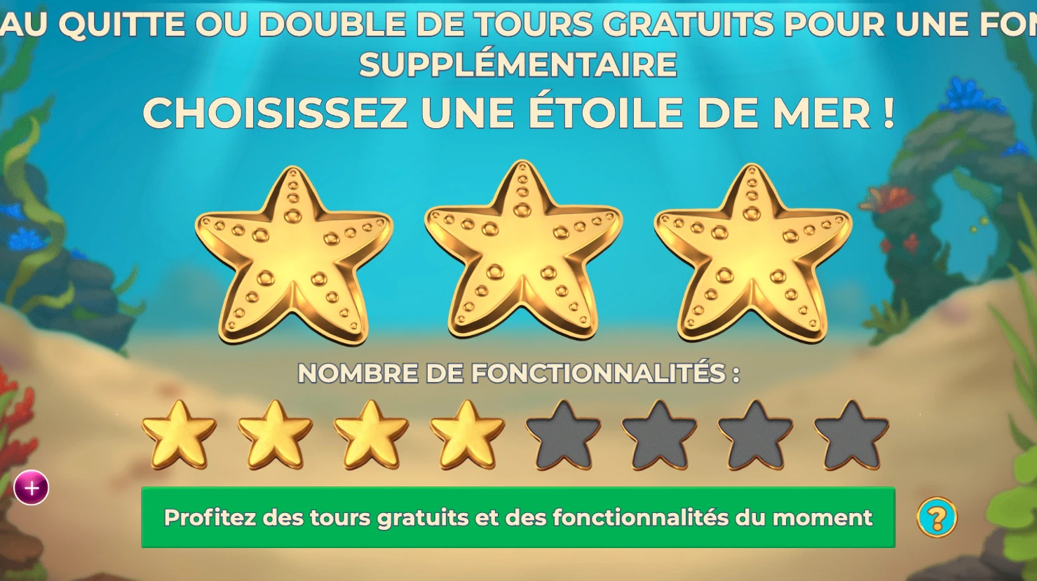 Avoir une fonctionnalité en plus durant parties gratuites Golden Fish Tank 2 Gigablox