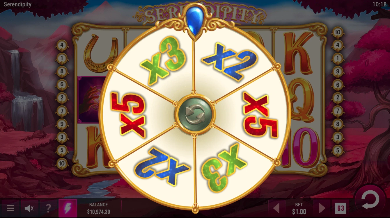 Multiplicateur bonus sur machine a sous Serendipity