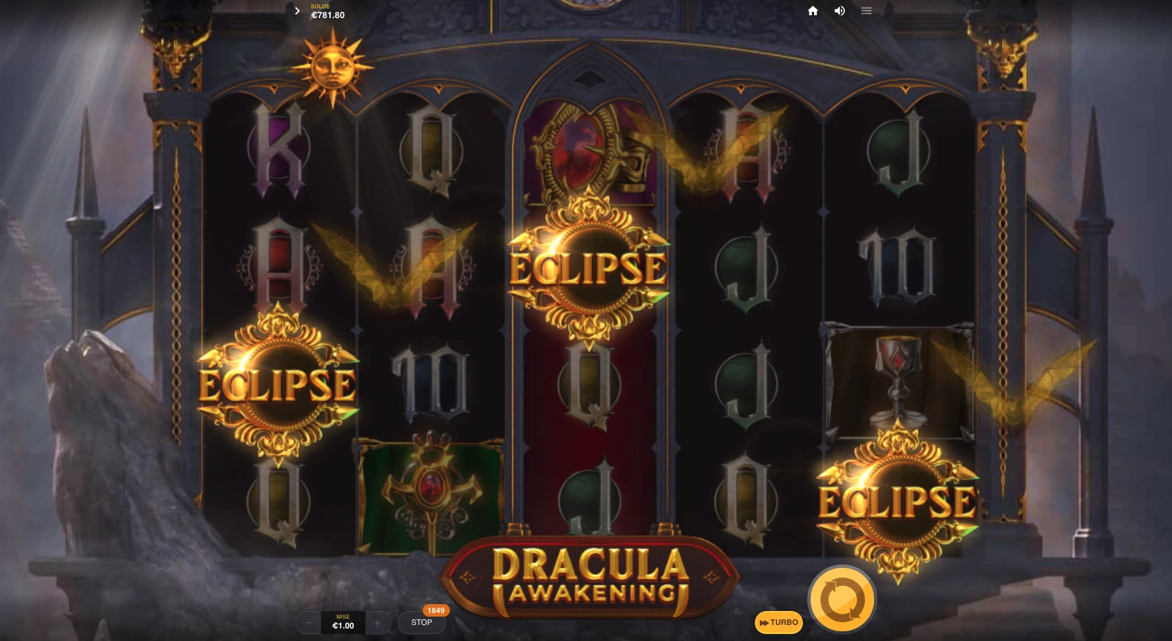 Obtention des parties bonus sur la machine a sous Dracula Awakening