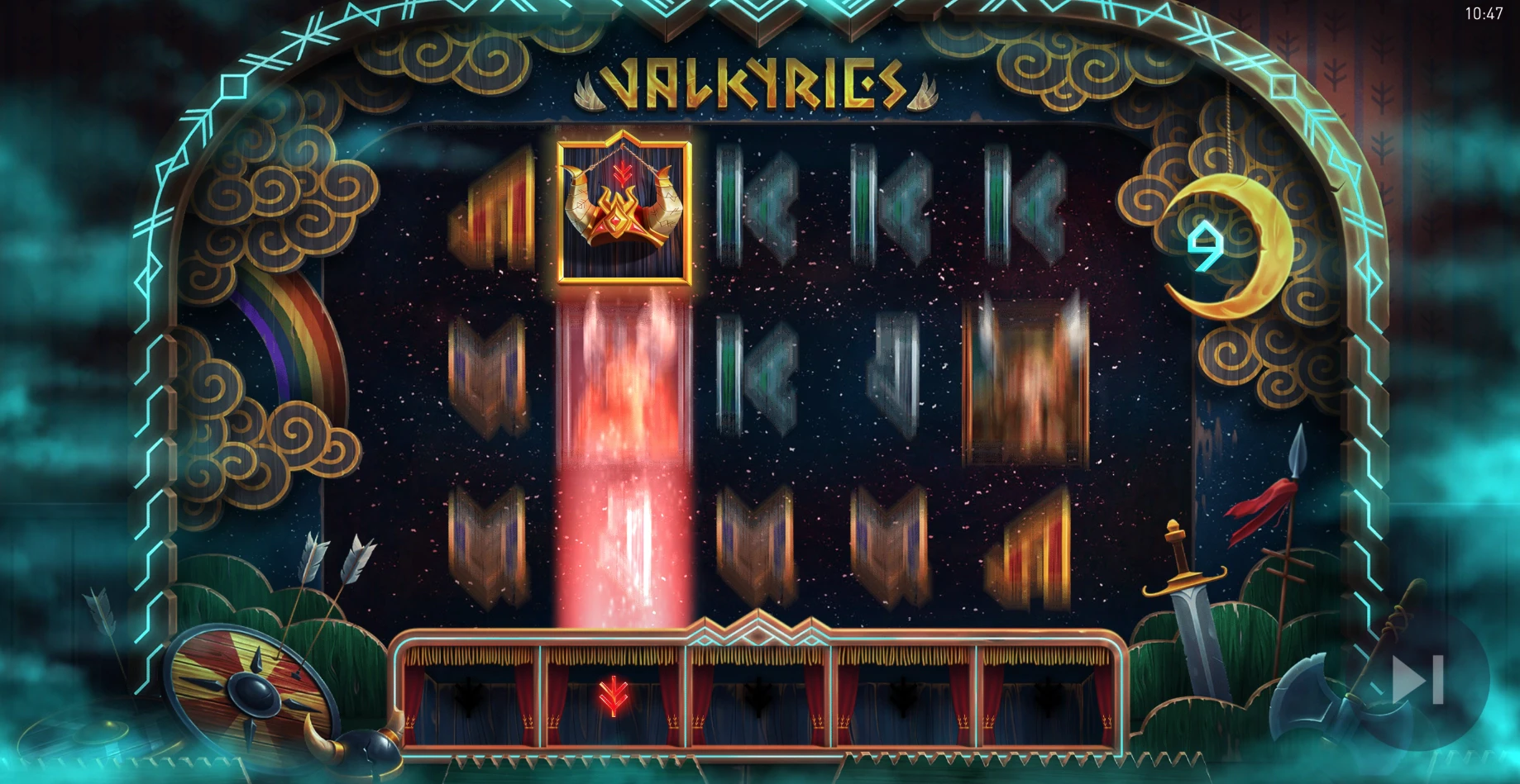 Symboles premiums 1 durant les tours gratuits Valkyries