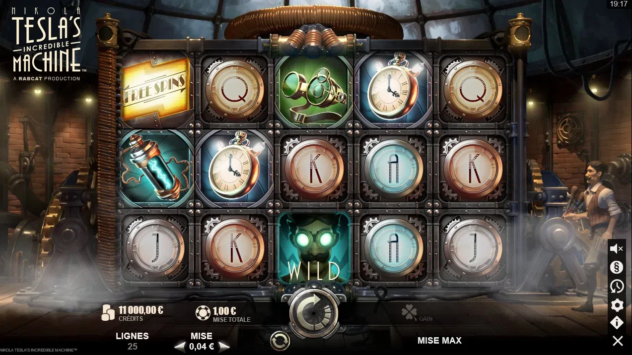 jeu de base de la slot nikola tesla’s incredible machine yggdrasil