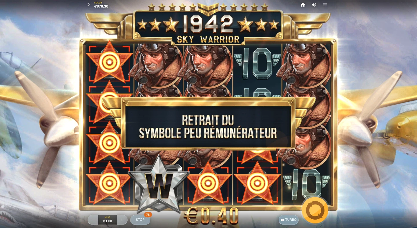 Fonctionnalité numéro 1 sur 1942 : Sky Warrior