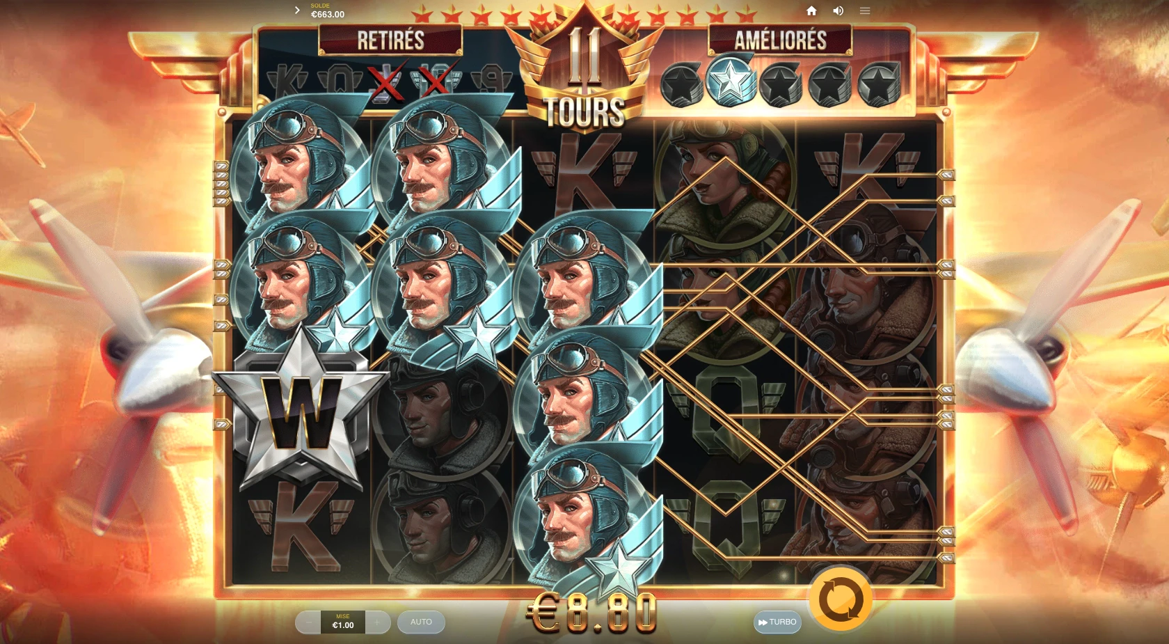 Fonctionnalité bonus durant le bonus 1942 : Sky Warrior