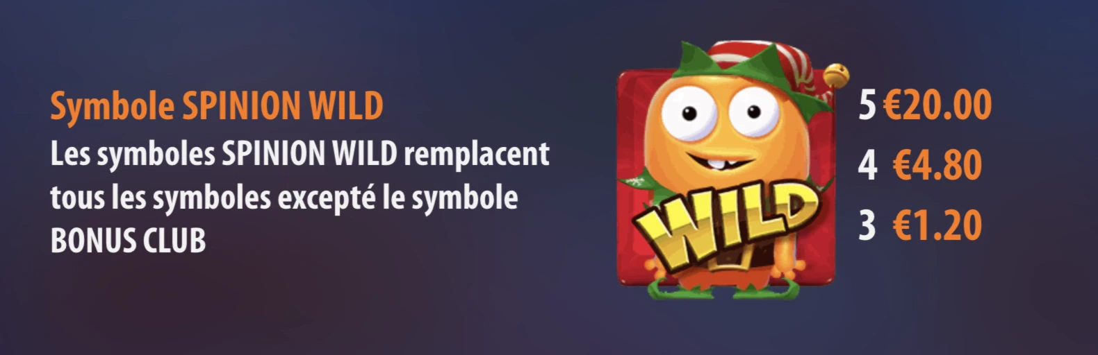 Symbole wild sur la slot Spinions X-mas Party