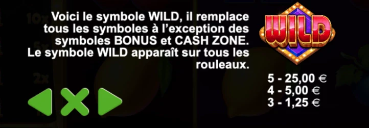Symbole wild sur la machine a sous Colossal Cash Zone