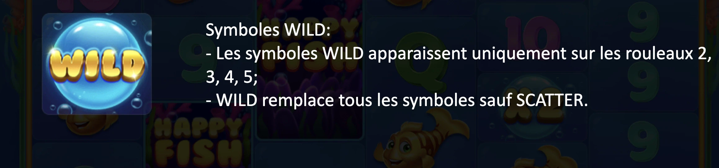 Symbole wild sur la machine a sous Happy Fish