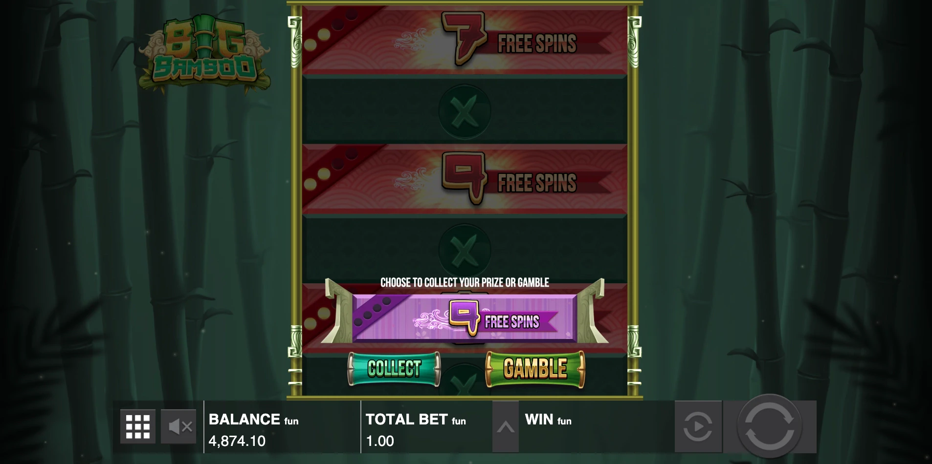 Il vous sera tout à fait possible de gamble sur la machine a sous Big Bamboo