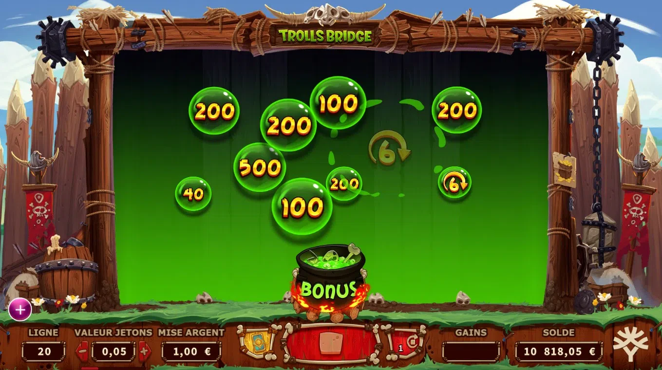 symbole bonus chaudron slot trolls bridge yggdrasil