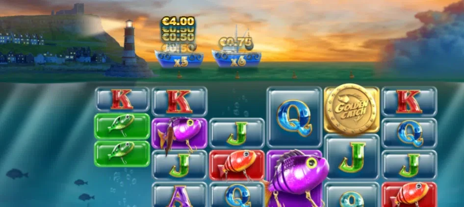 les bateaux avec des multiplicateurs sur golden catch de big time gaming