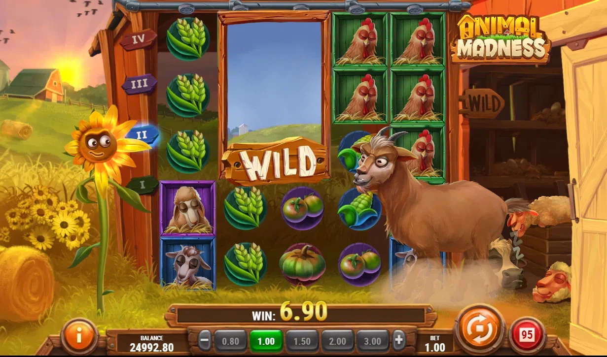 la chèvre wild bonus animal madness play’ngo