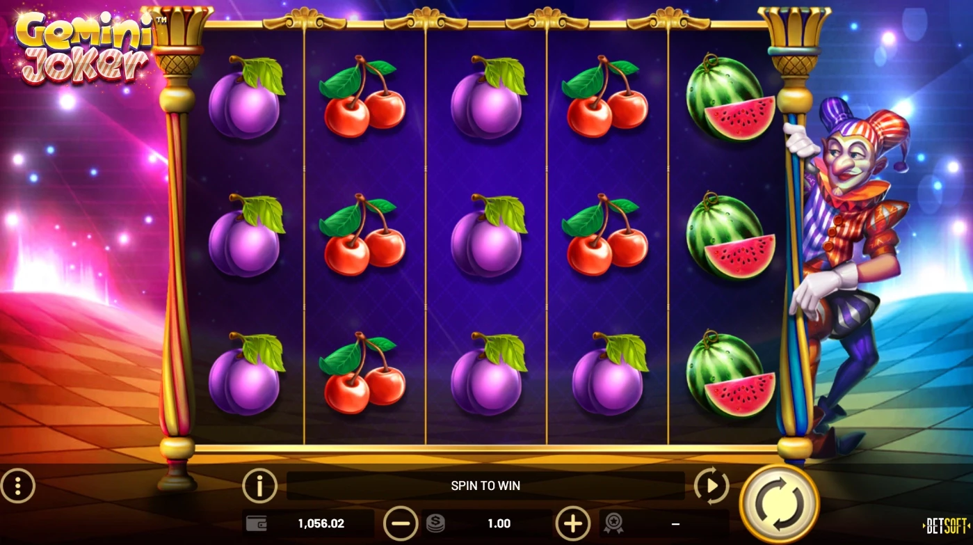 le jeu de base de la slot gemini joker de betsoft