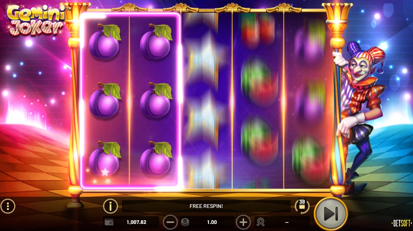 les symboles bloqués dans la slot gemini joker de betsoft