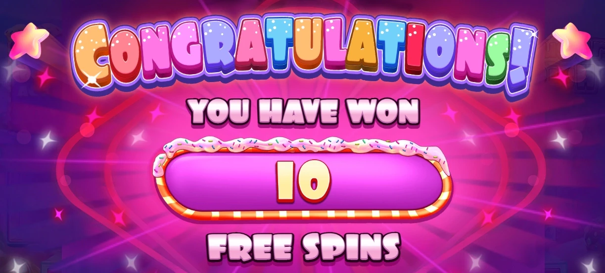 les 10 free spins du bonus de sugar rush de pragmatic play