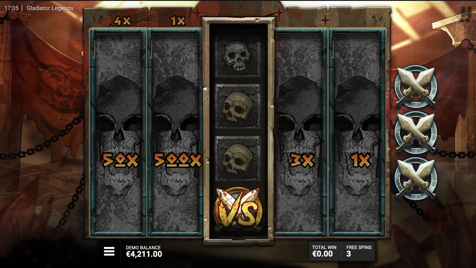 Symbole qui multiplie la valeur de toutes vos colonnes sur Gladiator Legends