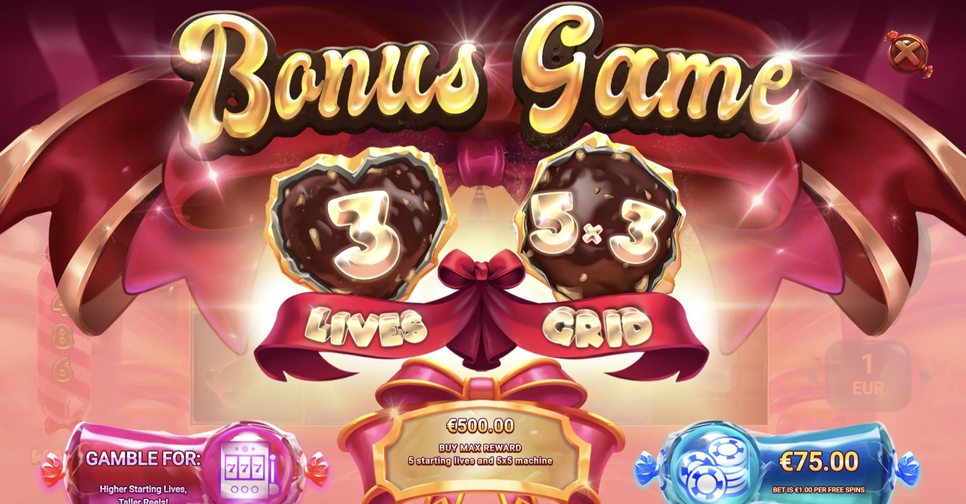 Obtention des parties bonus sur la machine a sous LolliPop