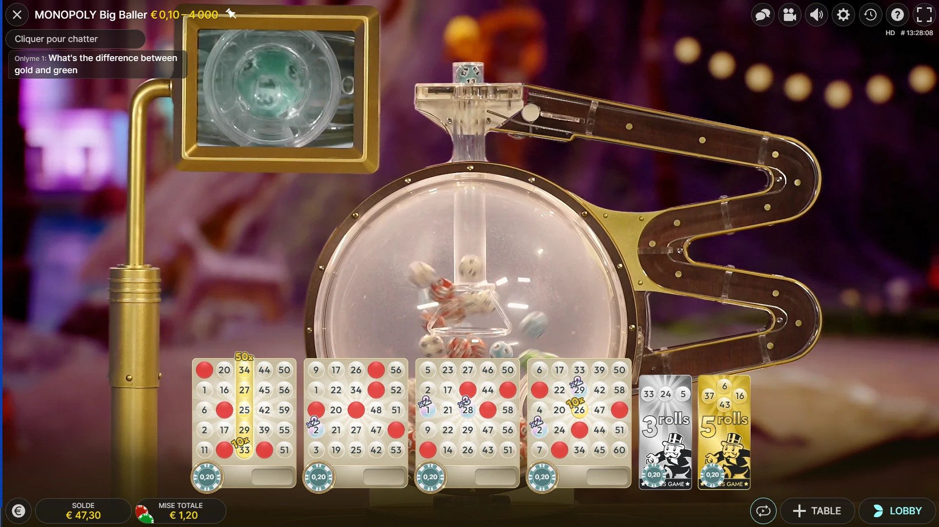 Dernière étape d’une partie Monopoly