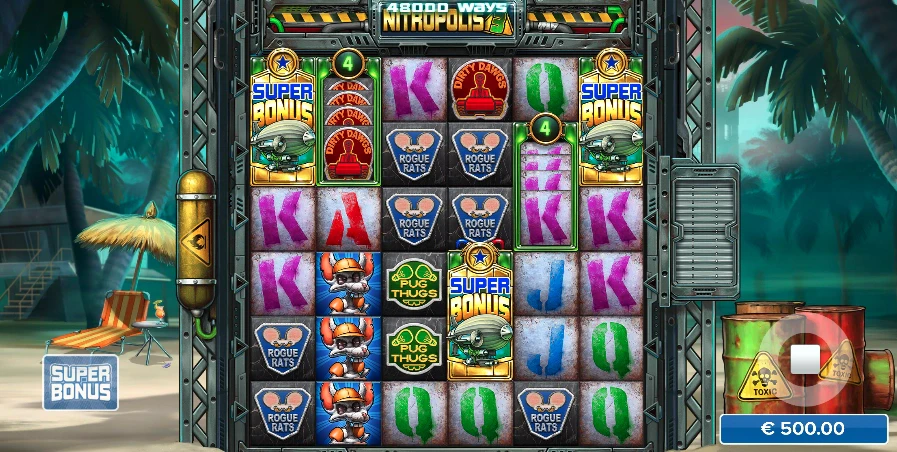 Obtention du super bonus sur la machine a sous Nitropolis 3 d’ELK Studios