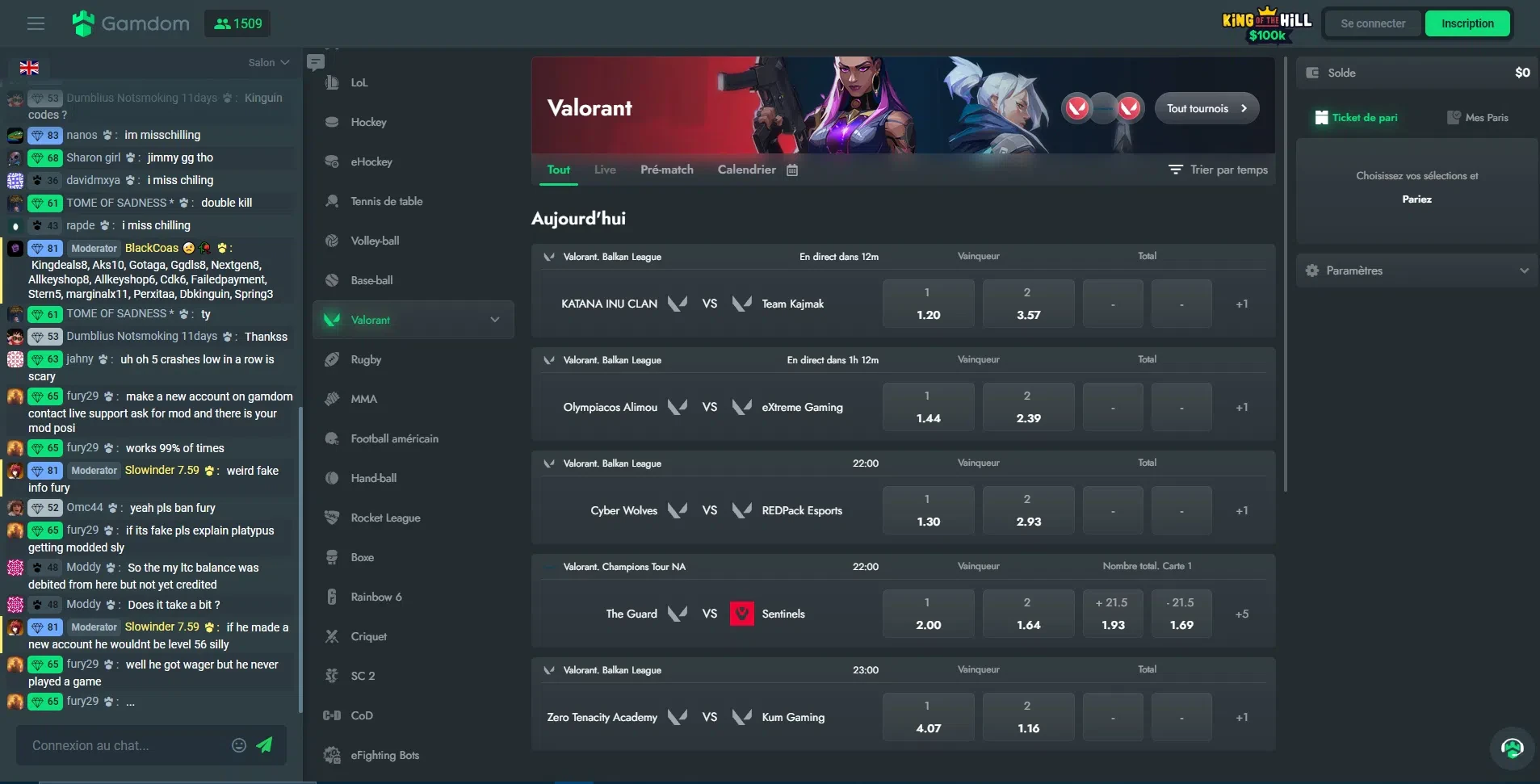 parier sur les parties esport gaming gamdom casino en ligne