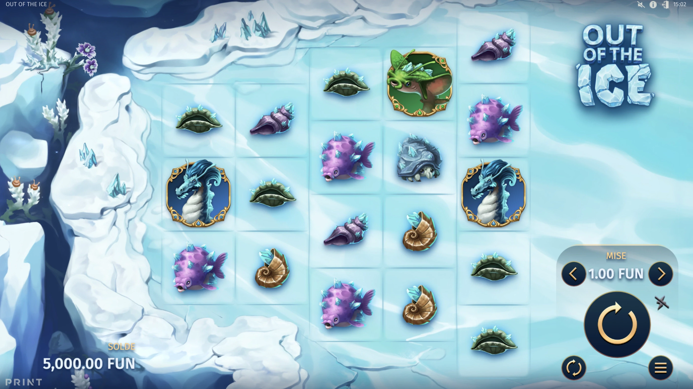 Grille de départ de la machine a sous Out of the Ice du provider Relax Gaming