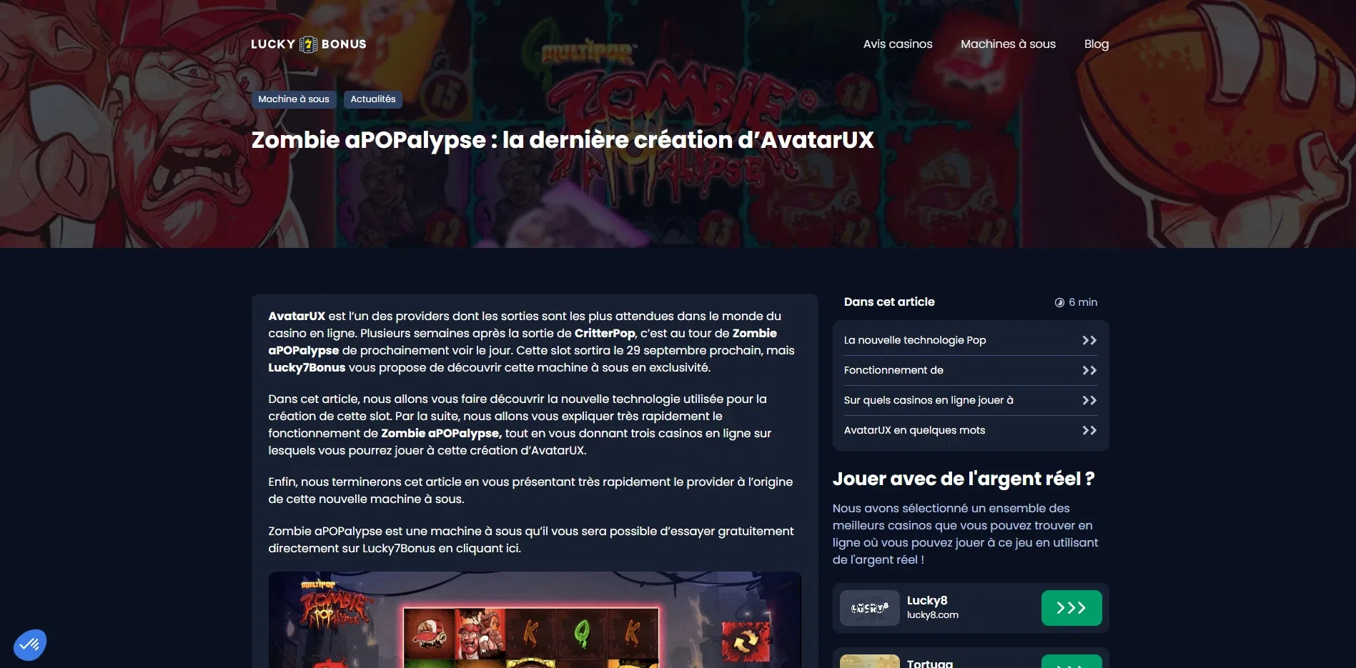 le nouveau format des articles sur lucky7bonus