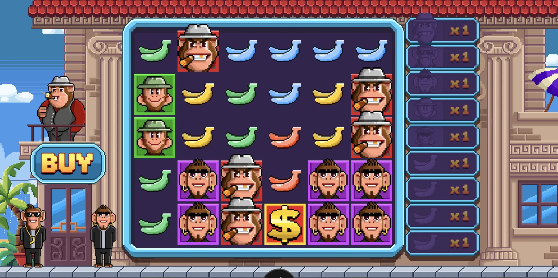 Grille de départ de la machine a sous Banana Town du provider Relax Gaming