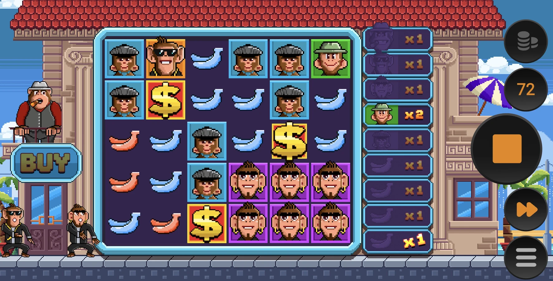 Obtention des parties bonus sur la machine a sous Banana Town du provider Relax Gaming