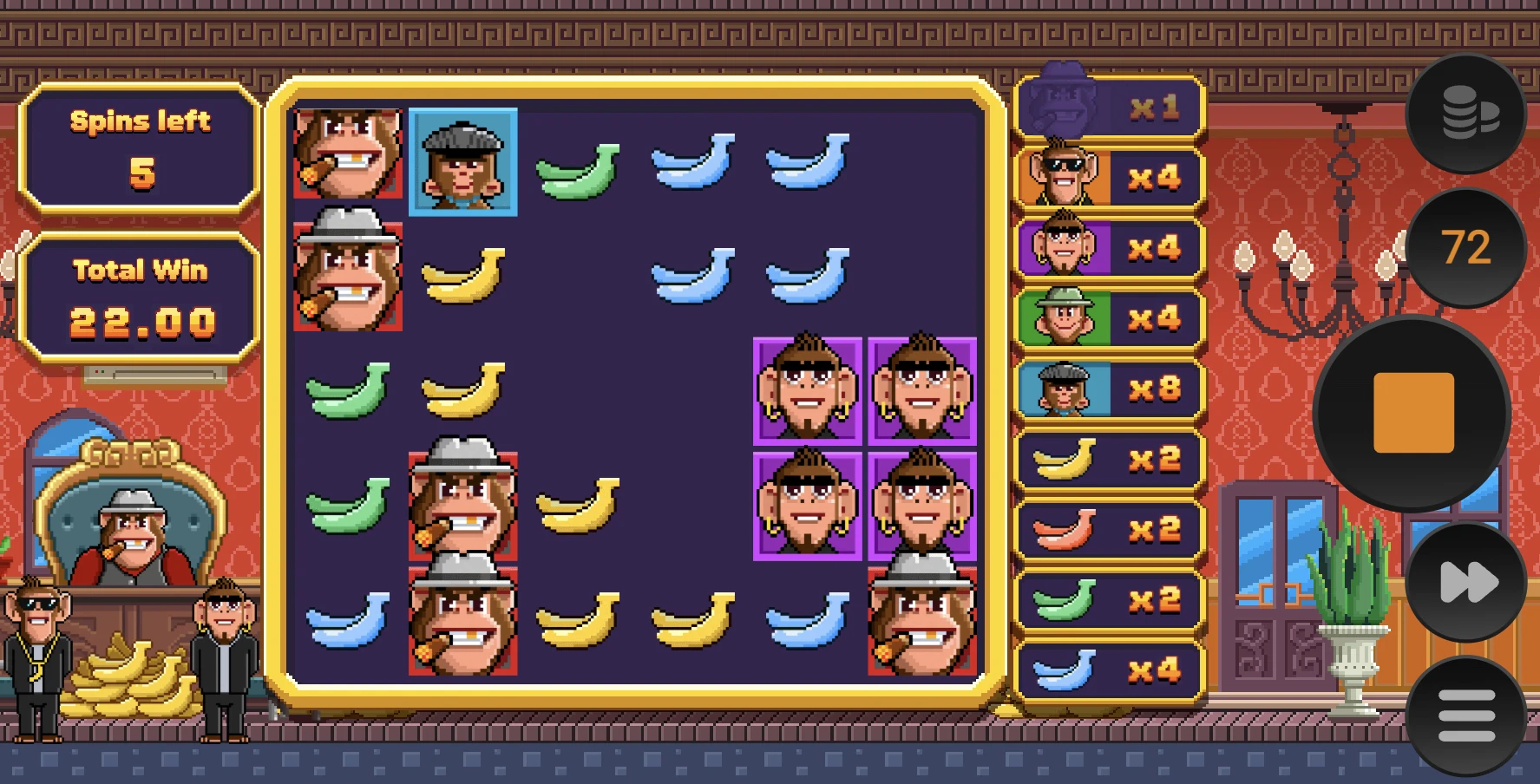 Explication de la fonctionnalité durant les parties gratuites sur la machine a sous Banana Town du provider Relax Gaming