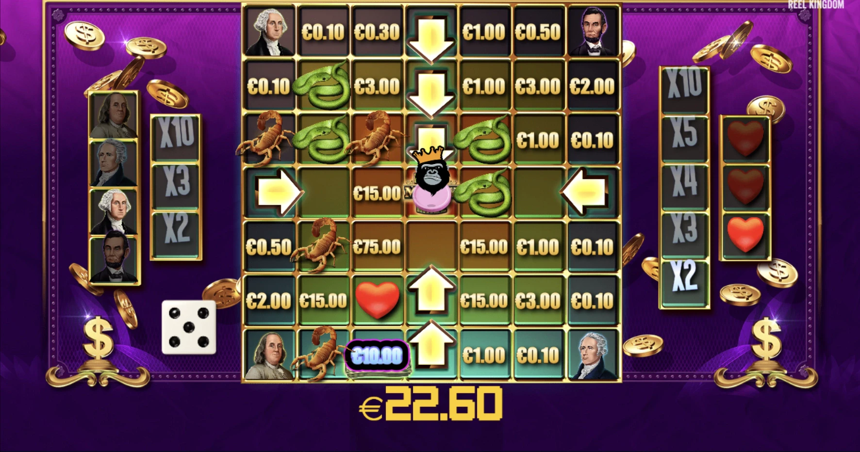 Explication de la fonctionnalité lorsque le symbole se trouve sur la machine à sous Magic Money Maze du provider Reel Kingdom en collaboration avec Pragmatic Play