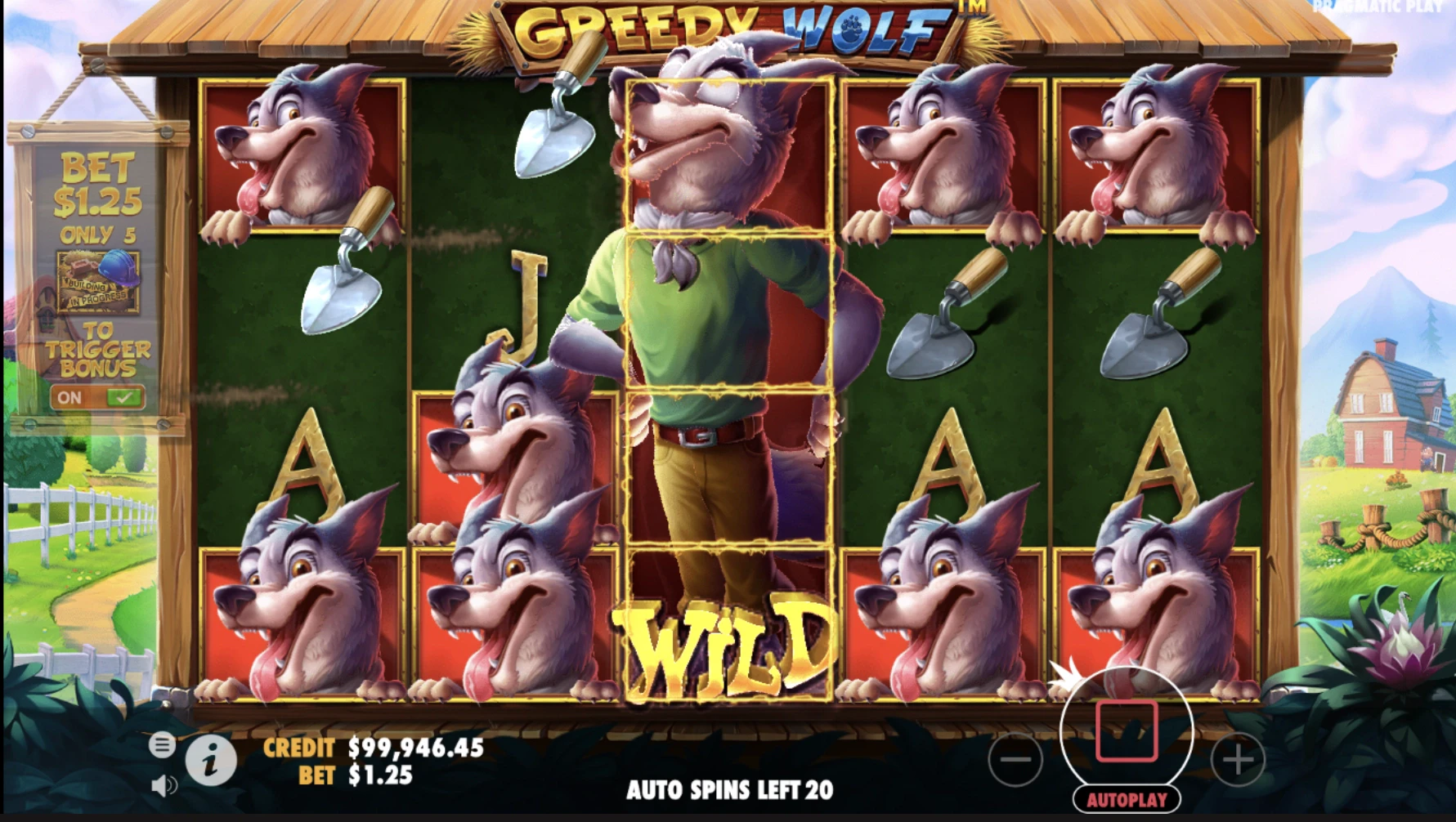 Fonctionnalité numéro 1 sur la machine à sous Greedy Wold du provider Pragmatic Play