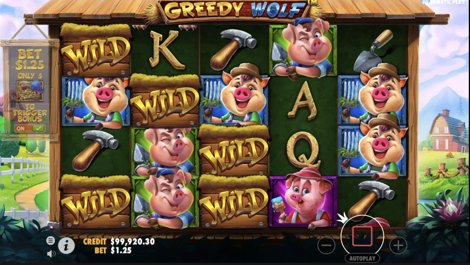Explication de la fonctionnalité numéro 2 sur la machine à sous Greedy Wolf du provider Pragmatic Play