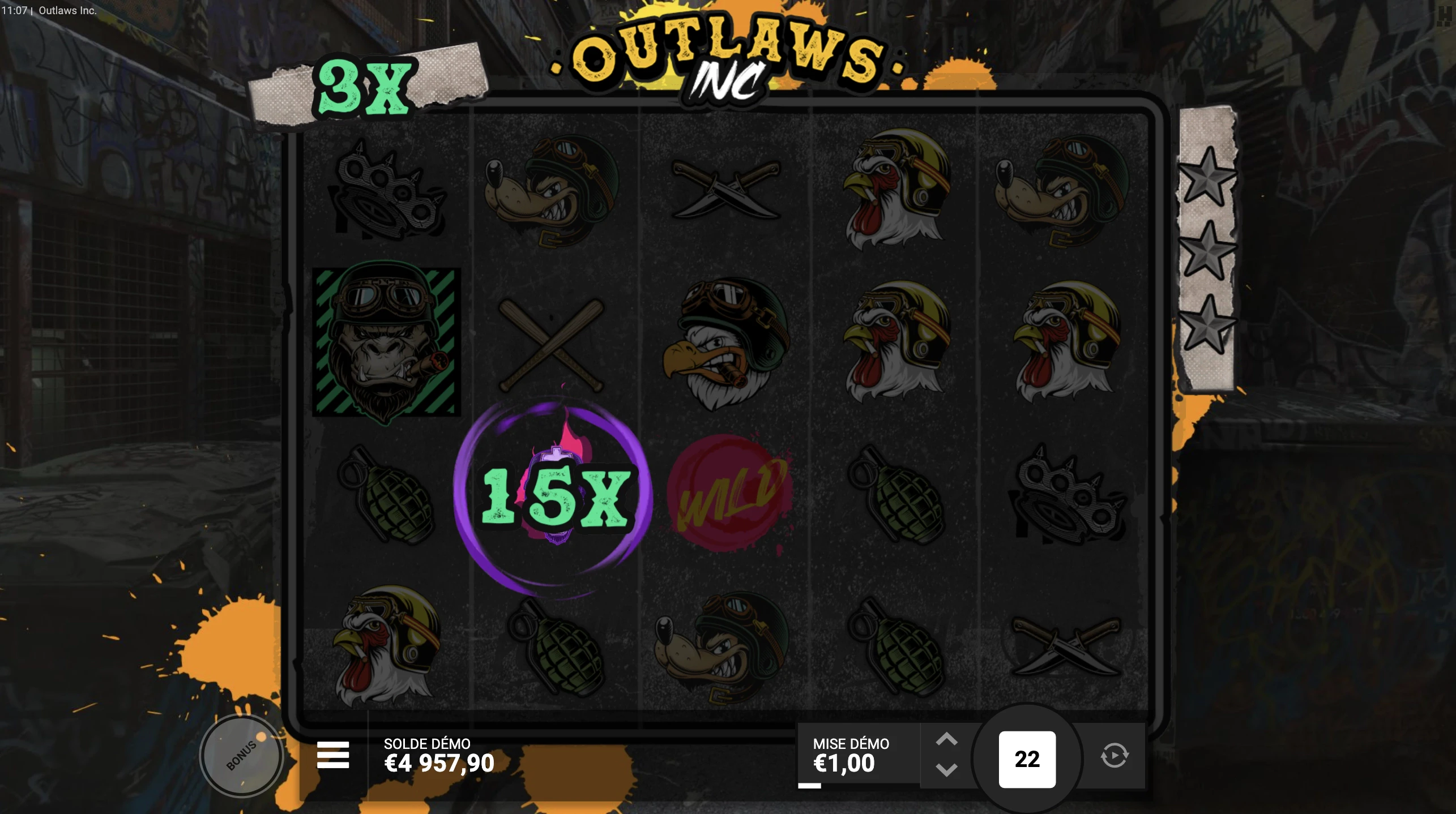 Fonctionnalité numéro 2 sur la machine à sous Outlaws du provider Hacksaw Gaming