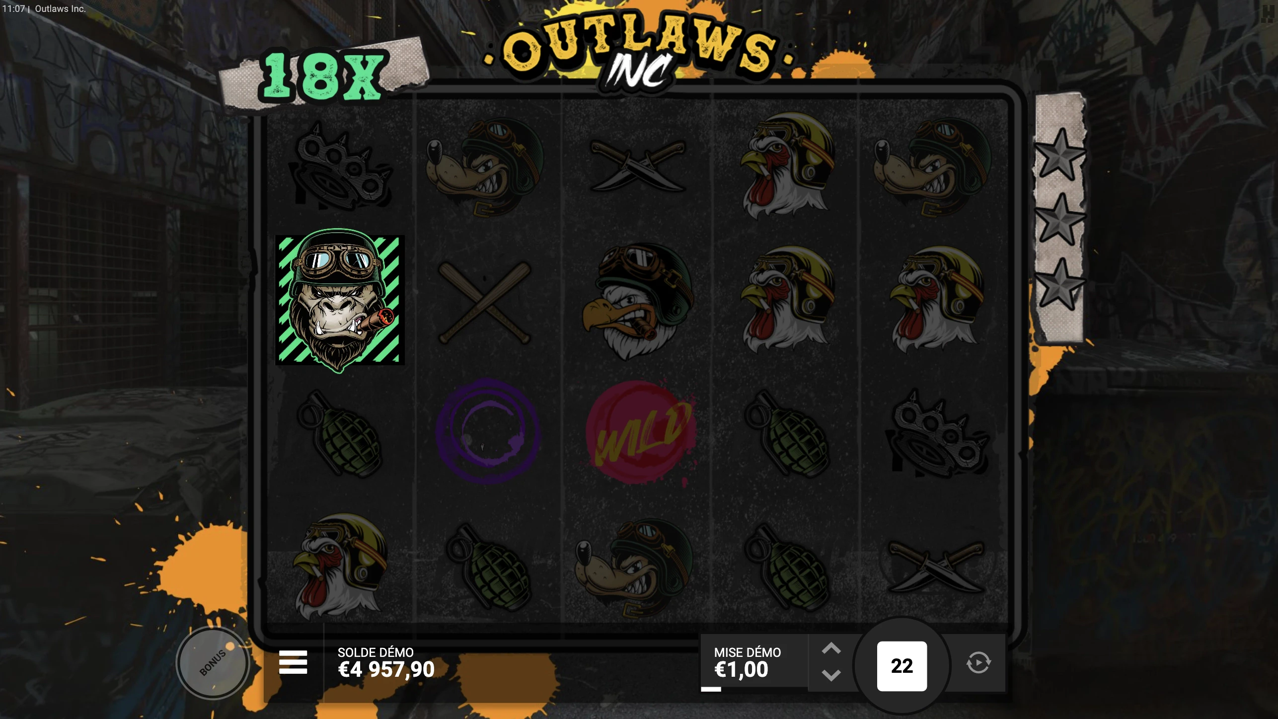 Fonctionnalité numéro 3 sur la machine à sous Outlaws du provider Hacksaw Gaming