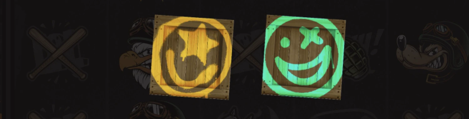 Symbole de l’étoile et du sourire sur la machine à sous Outlaws du provider Hacksaw Gaming