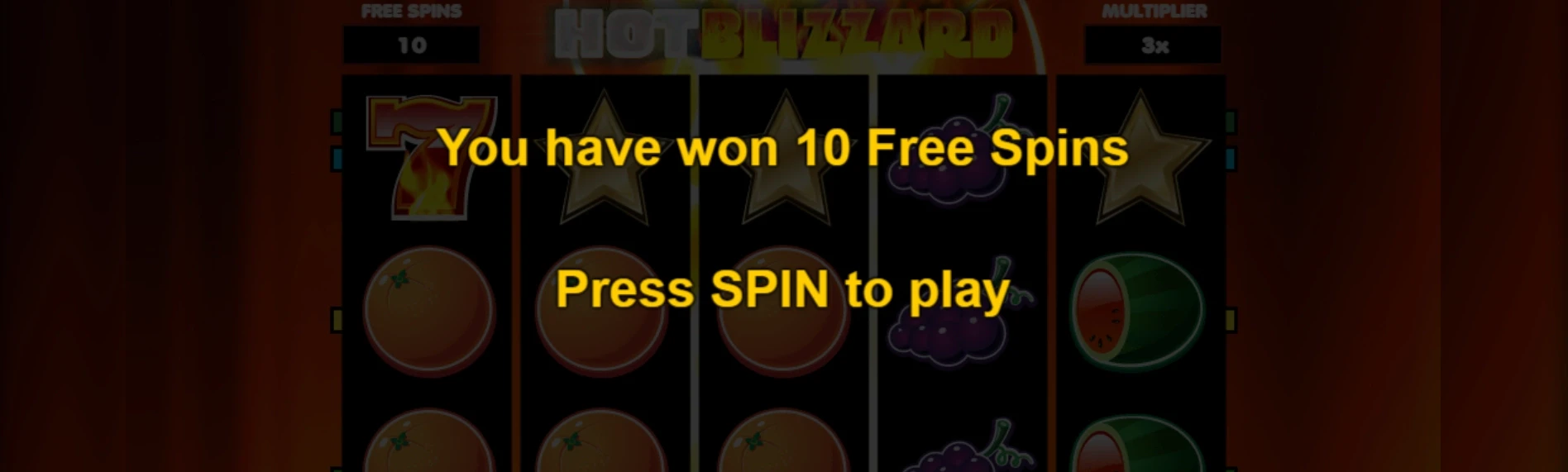 scatters qui déclenchent le bonus de hot blizzard de tom horn gaming