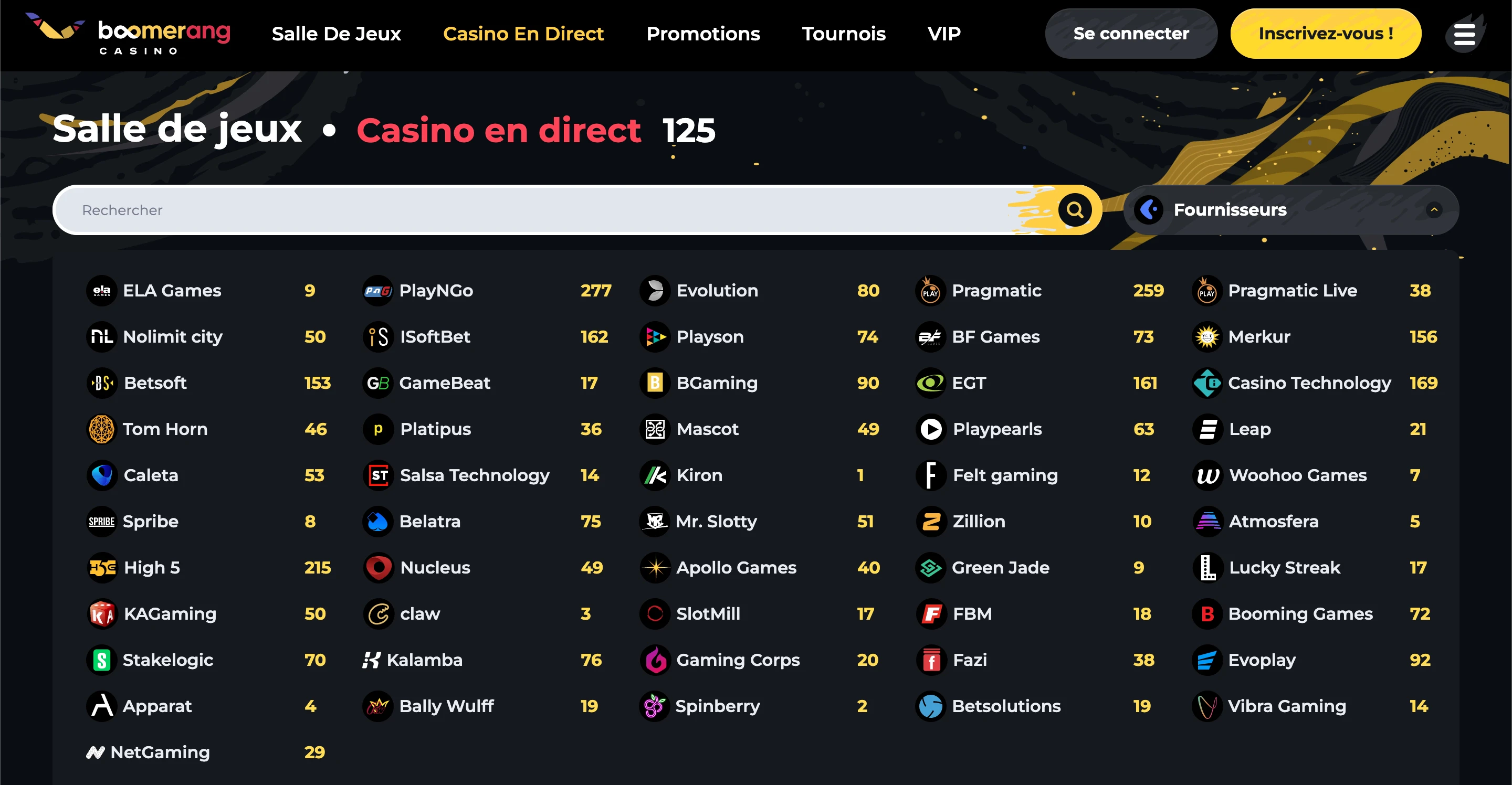 providers boomerang casino
