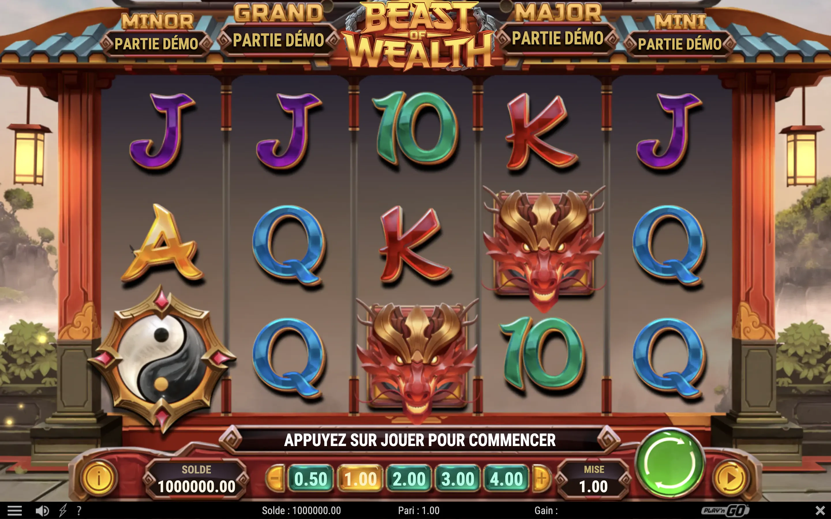 La machine à sous Beast of Wealth de Play'n GO