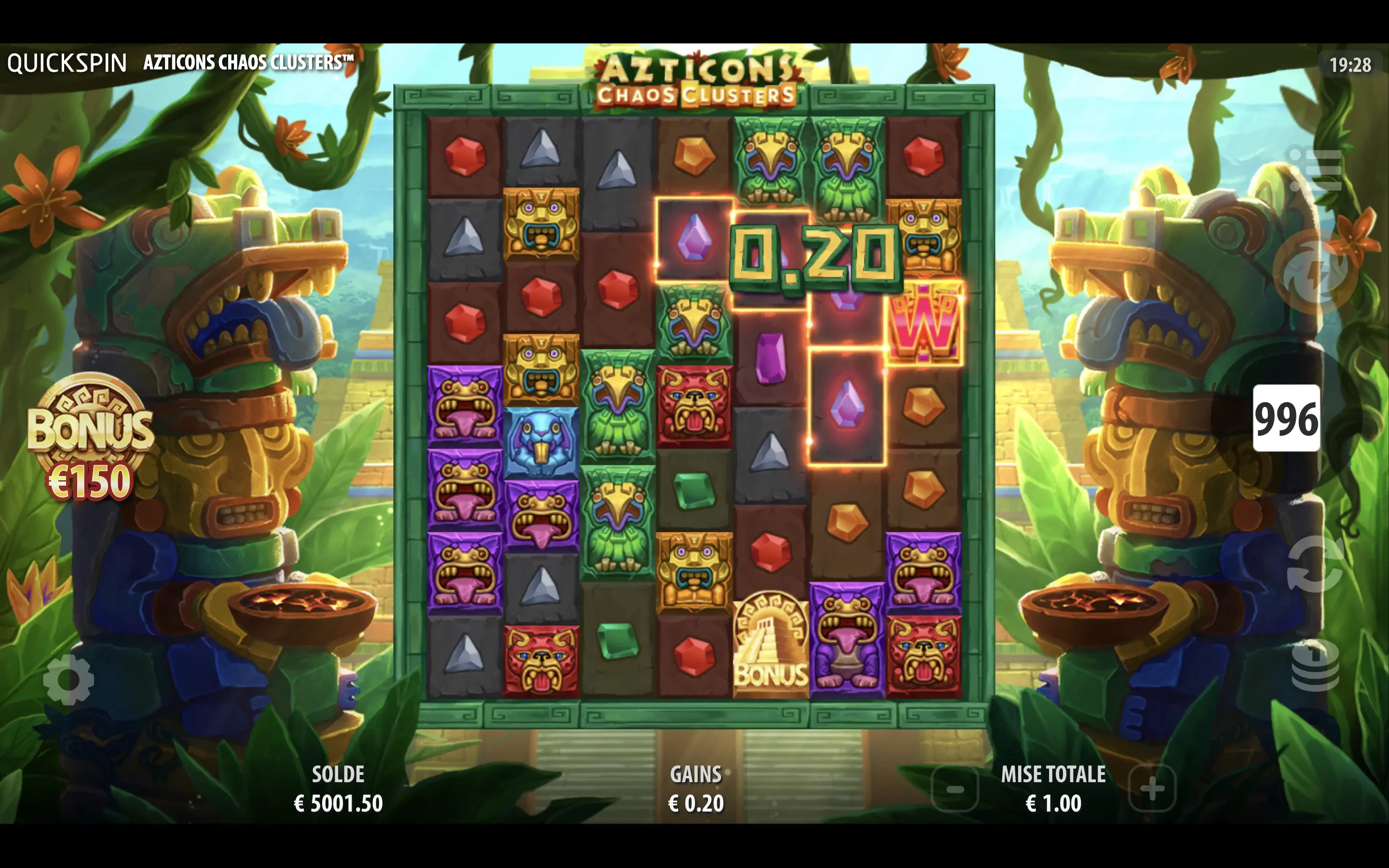 Exemple de connexion sur Azticons Chaos Clusters