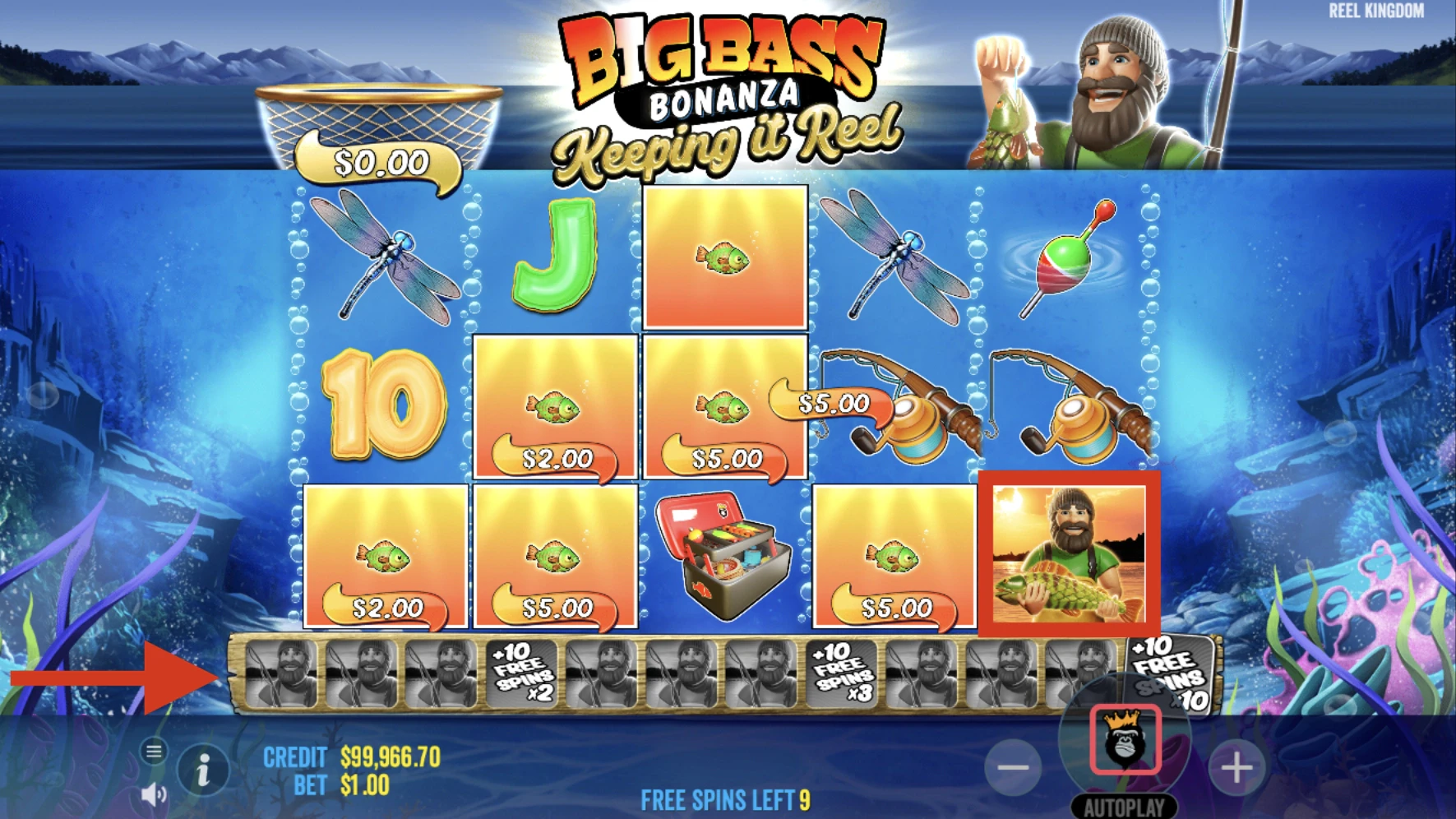 Les parties bonus sur Big Bass Bonanza peuvent se montrer très volatile