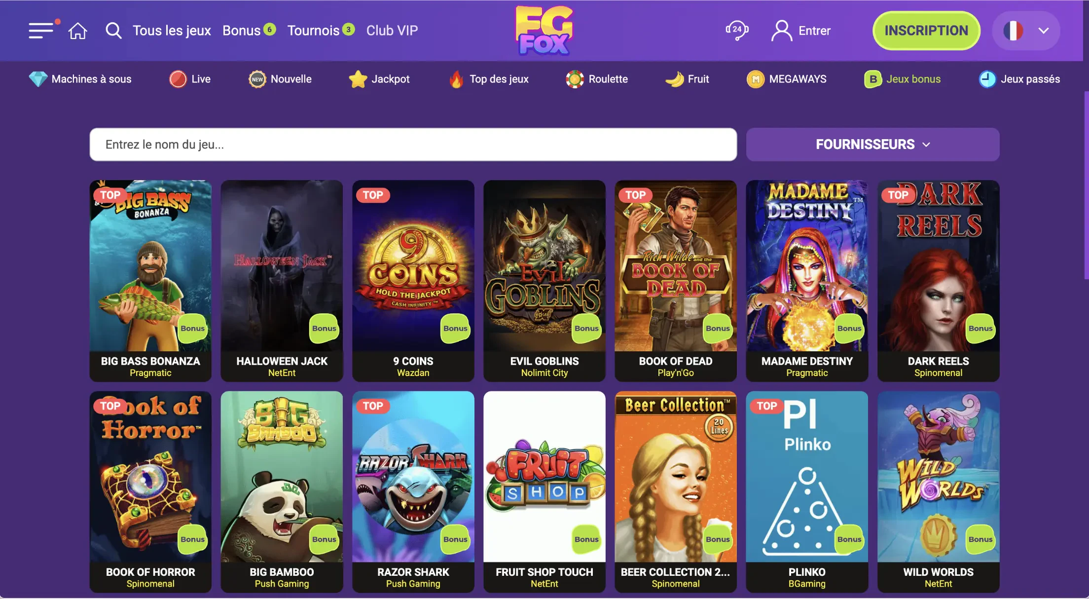 fgfox bonus games