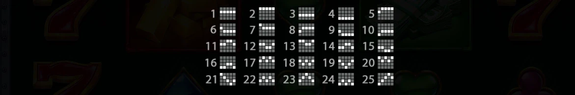 25 connexions différentes sont disponibles sur cette machine à sous de Pragmatic Play