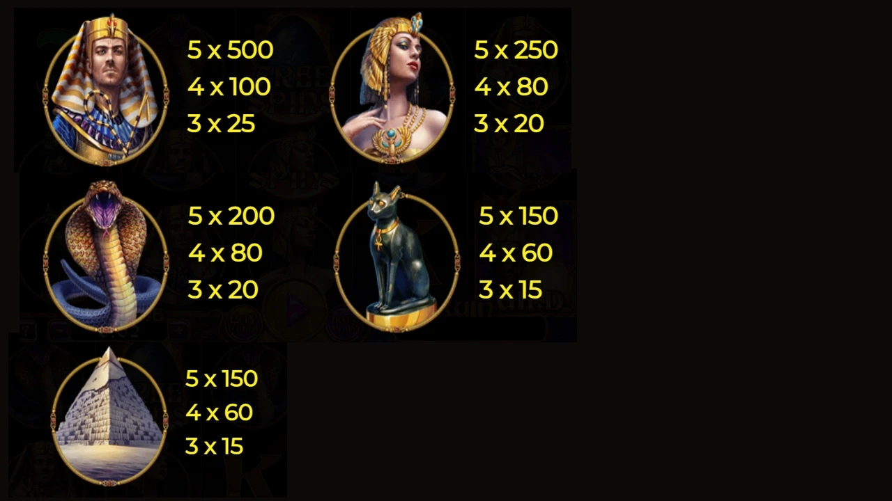 les symboles premiums de la machine a sous egyptian rebirth ii spinomenal
