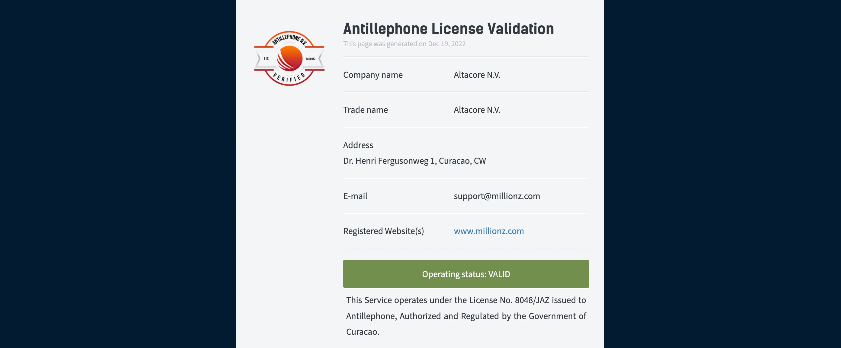 licences casinos en ligne