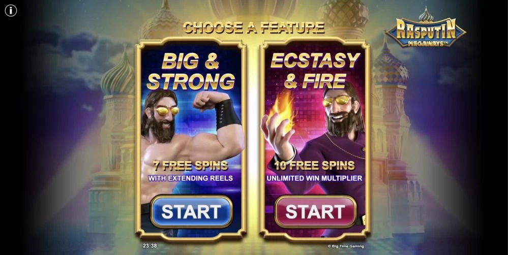 D : Vous devrez choisir entre deux différents bonus sur cette machine à sous de Big Time Gaming