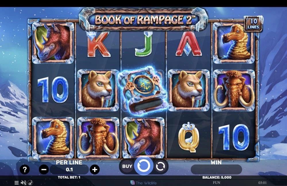 D : Ce jeu est doté de 5 colonnes avec 3 symboles à l’intérieur