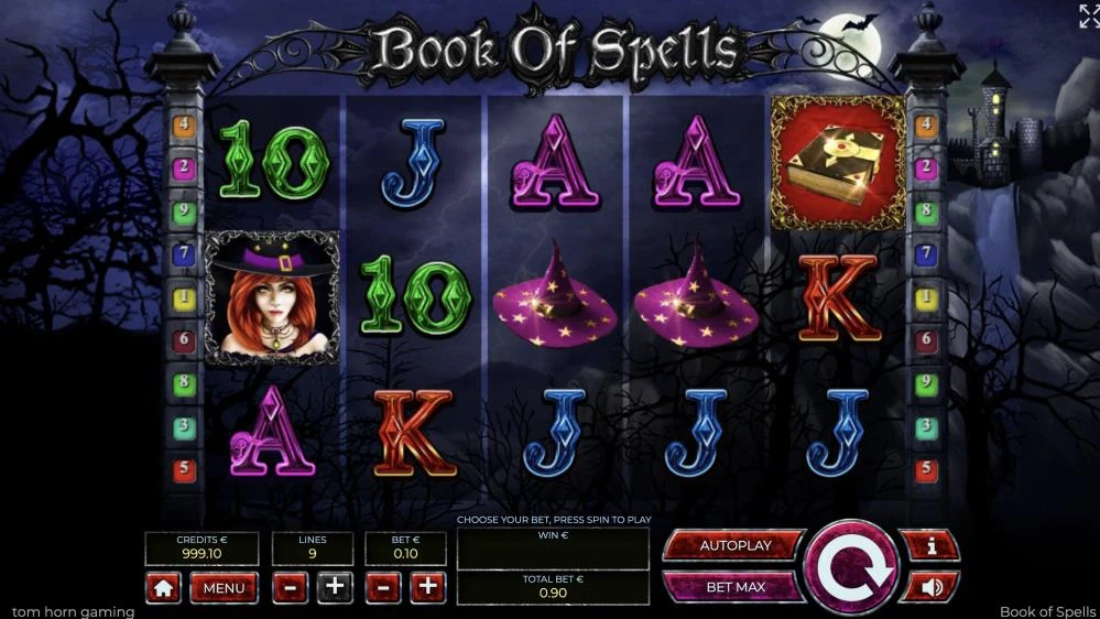 D : Ce jeu de Tom Horn Gaming contient 5 colonnes avec 3 symboles à l’intérieur