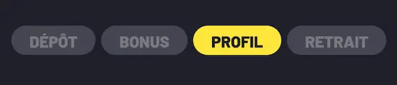Cliquez sur l'onglet Profil